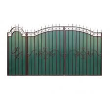 Ворота с калиткой №21 Зеленый купить Егорьевск